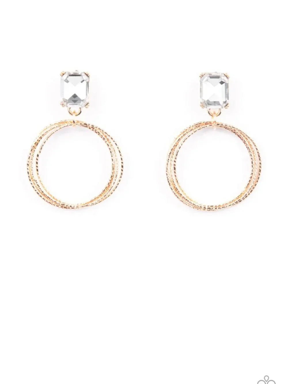 Paparazzi Jewelry Accessories - Prismatic Perfection - Gold Earrings - Vintage
